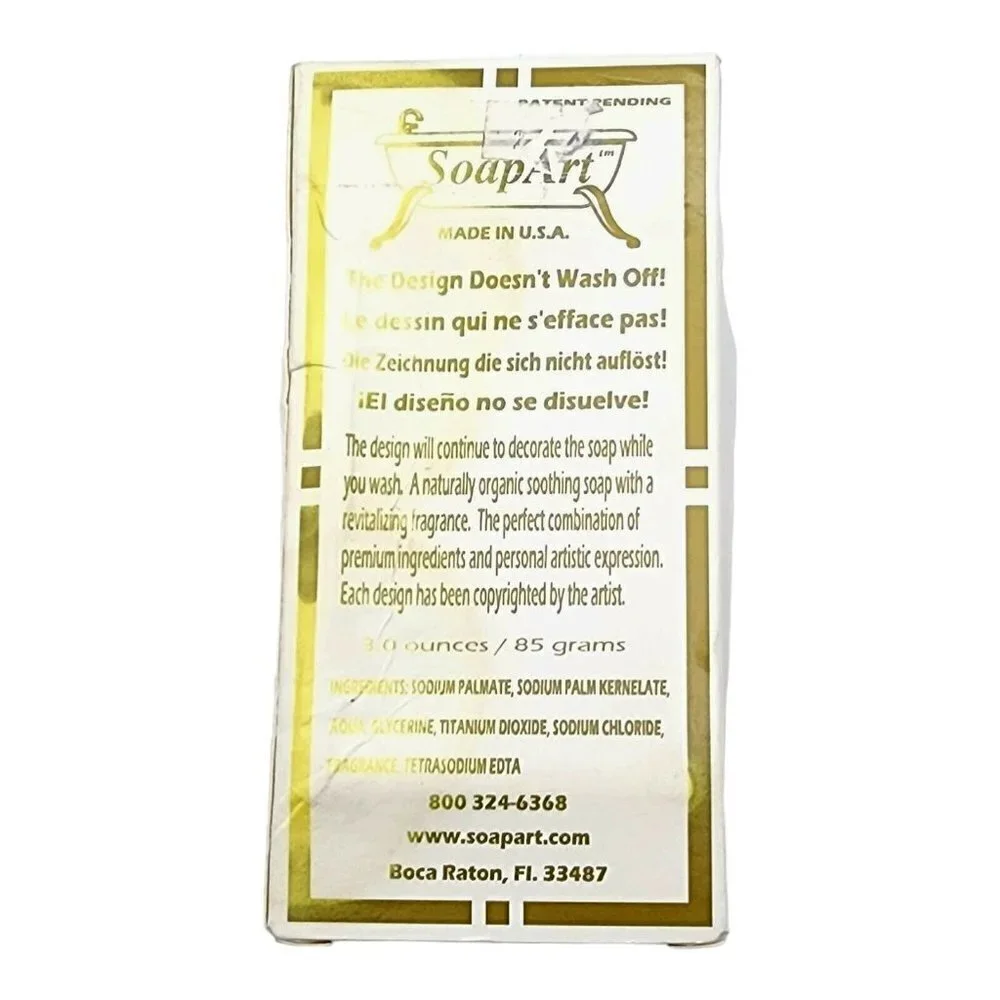Lasting Impressions Soap Art Picture Soap DEER Floral Flowers Red Green 3.5 oz